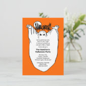 幽霊たちとグールハロウィーンの衣装パーティー 招待状 (スタンド正面)