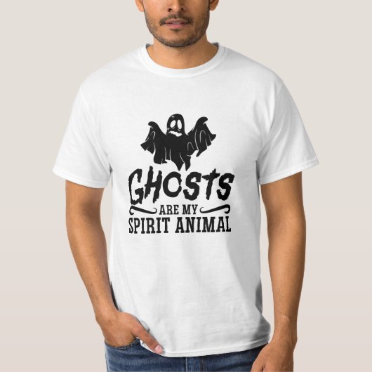 幽霊たちはマイスピリットアニマル幽霊ハンター狩り Tシャツ (正面)
