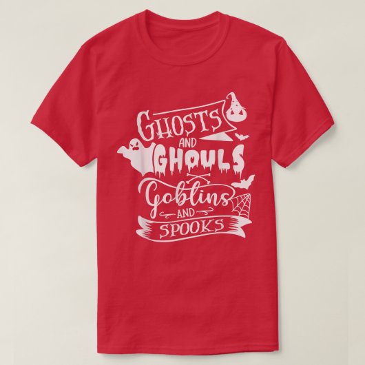 幽霊たちゴブリンおもしろいグールズ女子ハロウィーン638 Tシャツ (デザイン正面)