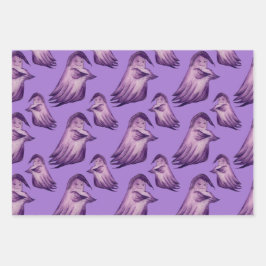 幽霊たちゴブリン魔女キャンディデザインパーフェクトハロウィーン ラッピングペーパーシート