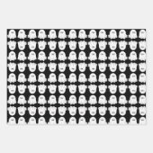 幽霊たちデザインラップ紙セット ラッピングペーパーシート (正面3)