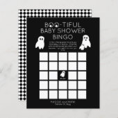幽霊たちハロウィーン美しい赤ちゃんシャワーBingo Invite (正面/裏面)