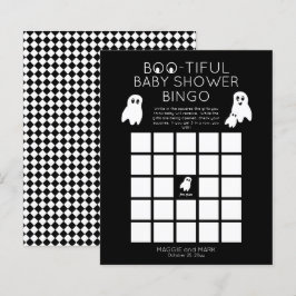 幽霊たちハロウィーン美しい赤ちゃんシャワーBingo Invite