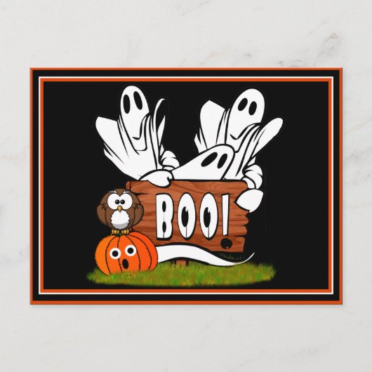 幽霊たちフレンドリーとパール ポストカード (正面)