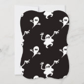 幽霊たちブラックハロウィーン結婚式招待状 招待状 (正面)