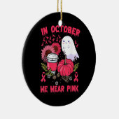 幽霊たち乳がん用カボチャ セラミックオーナメント (右)