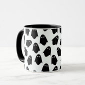 幽霊たち模様シルエットコーヒーカップ マグカップ (正面左)