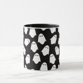 幽霊たち模様シルエットコーヒーカップ マグカップ (中央)