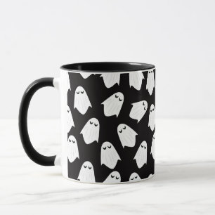 幽霊たち模様シルエットコーヒーカップ マグカップ