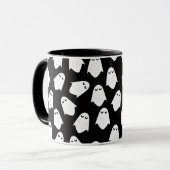 幽霊たち模様シルエットコーヒーカップ マグカップ (正面左)