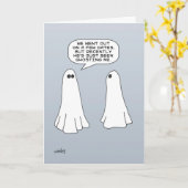 幽霊たち – バレンタインデー。 カード (黄色い花)