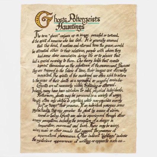 幽霊たち、ポルターガイスト、ハント フリースブランケット (正面)