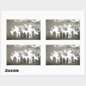 幽霊たち 長方形シール (シート)