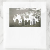 幽霊たち 長方形シール (バッグ)