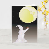 . .幽霊でも友達が必要なハロウィーンカード カード (黄色い花)