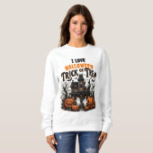 幽霊とカボチャで心苦しい夜! スウェットシャツ (正面フル)