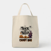 幽霊とカボチャのハロウィーンおもしろい! トートバッグ (裏面)