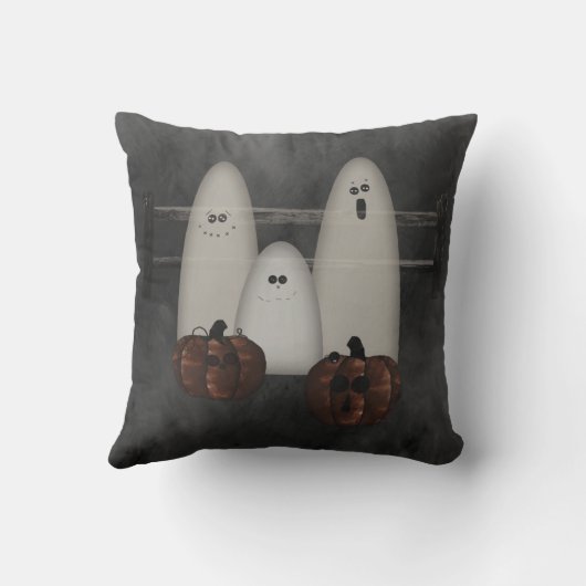 幽霊とカボチャのハロウィーン枕 クッション (裏面)