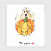 幽霊とカボチャのビニールカスタムカットシール シール (シート)