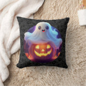 幽霊とカボチャハッピーハローウィン クッション (ブランケット)