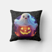 幽霊とカボチャハッピーハローウィン クッション (裏面)