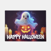 幽霊とカボチャハッピーハローウィン ドアマット (正面)