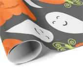 幽霊とカボチャ模様 ラッピングペーパー (ロールコーナー)