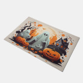 幽霊とカボチャ ドアマット (アングル)