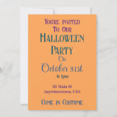 幽霊とキットンハローウィンパーティ招待状 案内状 (裏面)