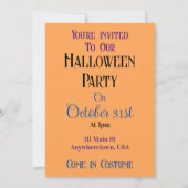 幽霊とキテンスハローウィンパーティ招待状 案内状 (裏面)