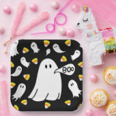 幽霊とキャンディーコーン ペーパープレート (パーティー)