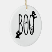 幽霊とクモのハロウィーン "Boo" オーナメント (右)