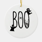 幽霊とクモのハロウィーン "Boo" オーナメント (正面)