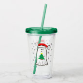幽霊とクリスマスツリー アクリルタンブラー (裏面)