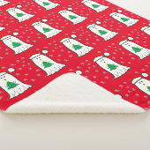 幽霊とクリスマスツリー シェルパブランケット (3/4)