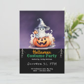 幽霊とグレーウィッチハットブラックハロウィーン 招待状 (スタンド正面)