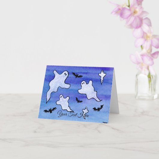 幽霊とコウモリ カード (蘭)