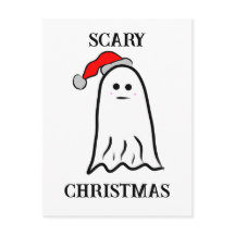 幽霊とサンタハット