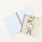 幽霊とサンフラワーズ&ネームお洒落ハロウィーン ノートブック (内部)