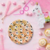 幽霊とスカルハロウィーンリトルブベビーシャワー ペーパープレート (パーティー)