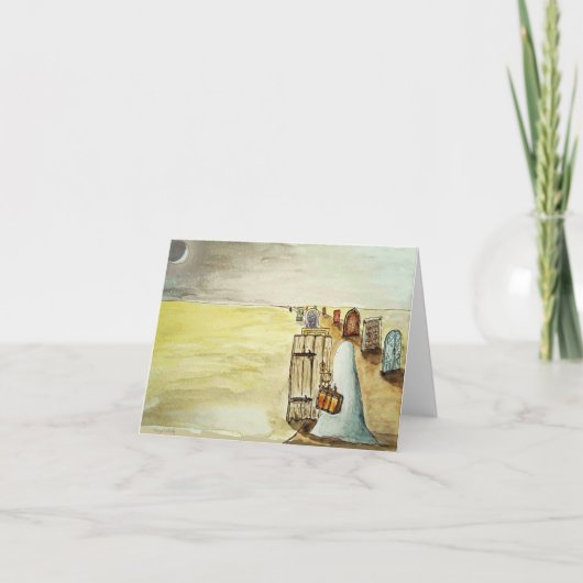 幽霊とドアカード サンキューカード (正面)