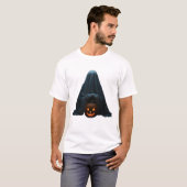 幽霊とハロウィーンのカボチャのちょうちんハロウィーン Tシャツ (正面フル)