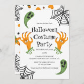 幽霊とモンスターハンズハロウィンコスチュームパーティー 招待状 (正面/裏面)