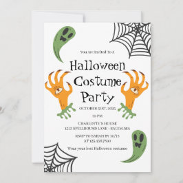 幽霊とモンスターハンズハロウィンコスチュームパーティー 招待状