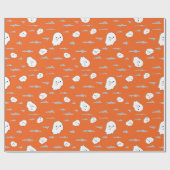 幽霊と不気味な雲ハロウィンギフトラッピング ラッピングペーパー (フラット)