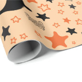 幽霊と不気味スターシームレスハロウィーン ラッピングペーパー (ロールコーナー)