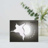 幽霊と月の顧客。ハッピーハローウィンはがき ポストカード (スタンド正面)