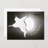 幽霊と月の顧客。ハッピーハローウィンはがき ポストカード (正面/裏面)