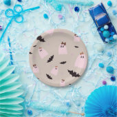 幽霊と湾曲形ハローウィンパーティ ペーパープレート (パーティー)