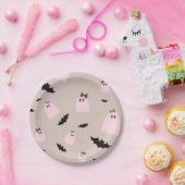 幽霊と湾曲形ハローウィンパーティ ペーパープレート (パーティー)